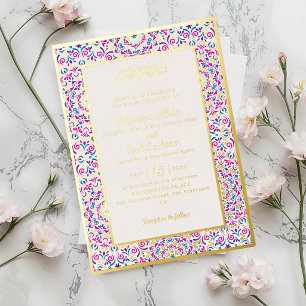 Classic White Pearl Jewel Gold Muslim Wedding