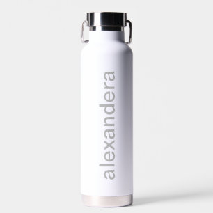Classic White Personalized  Water Bottle