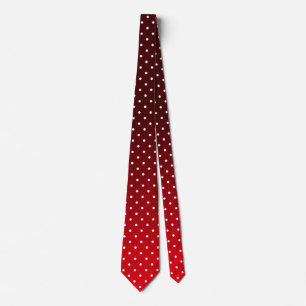 Classic white polka dot neck tie