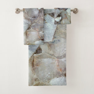 Classic White Quartz  Bath Towel Set