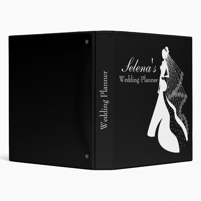 Classic White Silohuette Bride Binder (Background)