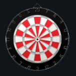 Classic White, Silver, Red, And Black Dartboard<br><div class="desc">Classic White,  Silver,  Red,  And Black Coloured Dart Board Game Including 6 Brass Darts</div>