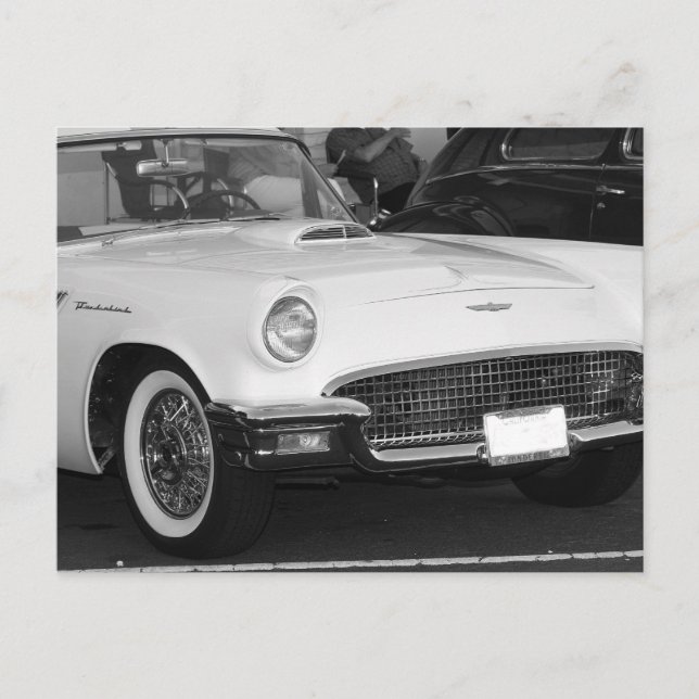 Classic White T-bird Postcard (Front)