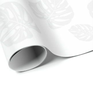 Classic White Wrapping Paper Tropical Leaf