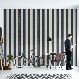 Classic Wide Cabana Vertical Stripe Pattern Wallpaper