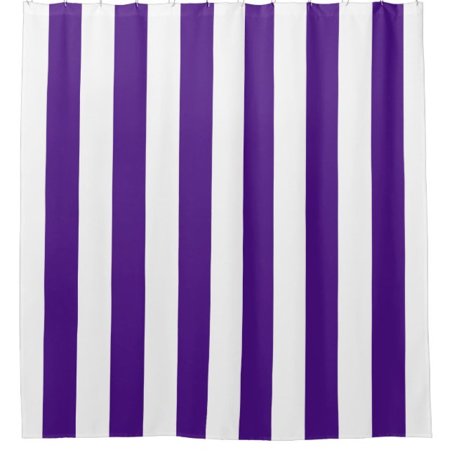 Classic Wide Stripes, Purple and White (Front)