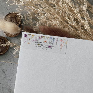 Classic Wild Colorful Floral Adresse de retour