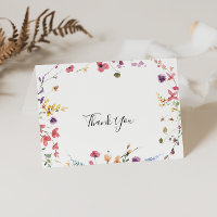 Classic Wild Colorful Floral Folded Wedding