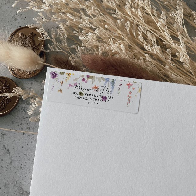 Classic Wild Colorful Floral Return Address (Creator Uploaded)