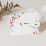 Classic Wild Colourful Folded Wedding Gracias Card<br><div class="desc">This classic wild colourful folded wedding gracias card is perfect for a rustic wedding. The design features pink, purple, yellow, burgundy, navy and blue hand-drawn wild flowers, arranged in beautiful shapes. Personalize the inside of the card with your names, and a thank you message. Or, leave the thank you message...</div>