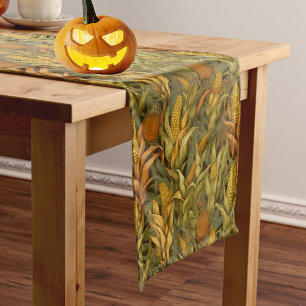 Classic William Morris Autumn Corn Long Table Run Runner