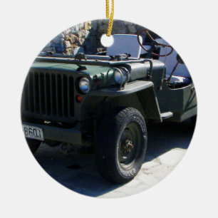 Classic Willy's Jeep. Ceramic Ornament
