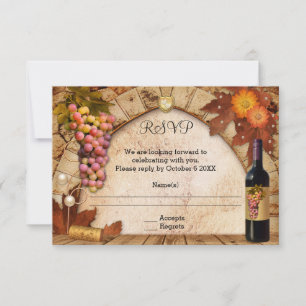 Classic Wine Theme or Vineyard RSVP Invite