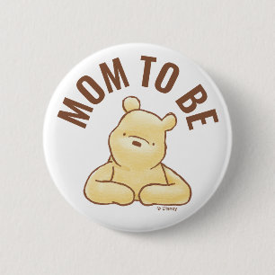 Classic Winnie the Pooh 100 Acre Wood Baby Shower 2 Inch Round Button