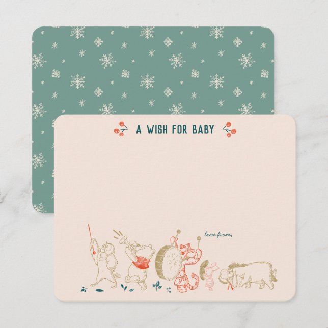 Classic Winnie the Pooh 100 Acre Wood Baby Shower Card (Front/Back)