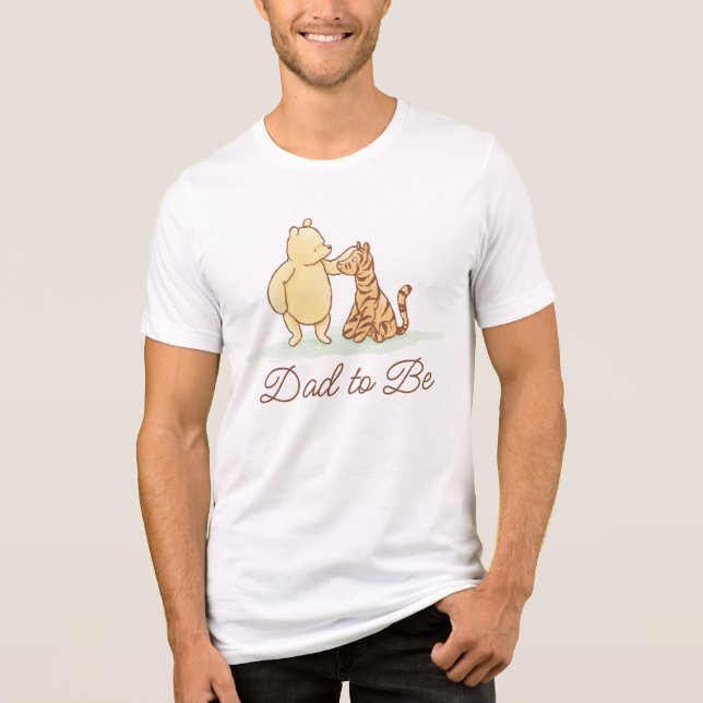 Classic Winnie the Pooh 100 Acre Wood Baby Shower Tri-Blend Shirt (Front)