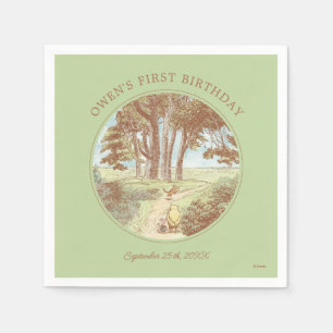 Classic Winnie the Pooh 100 Acre Wood Birthday Napkin