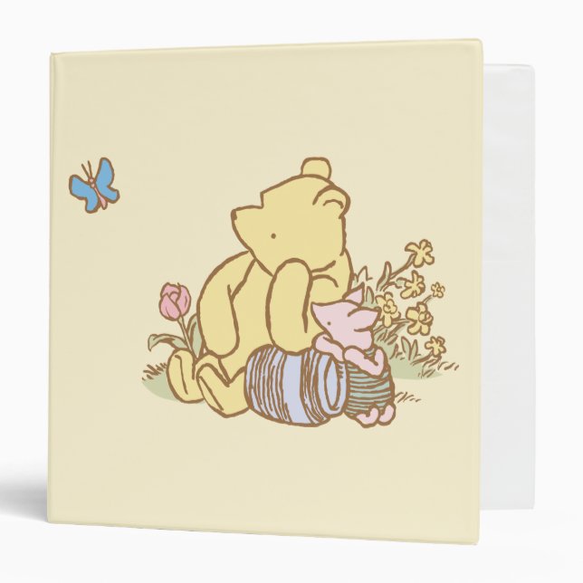 Classic Winnie the Pooh and Piglet 1 Binder (Front/Inside)
