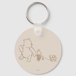 Classic Winnie the Pooh and Piglet 2 Keychain