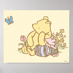 Classic Winnie the Pooh and Piglet Poster