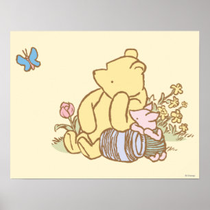 Classic Winnie the Pooh and Piglet Poster