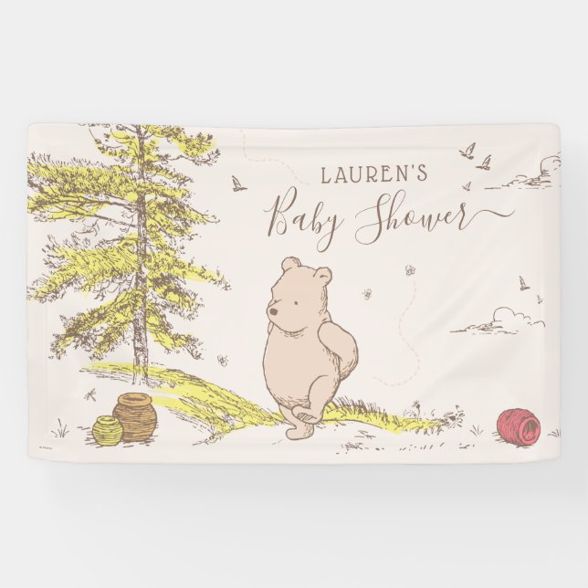Classic Winnie the Pooh | Baby Shower Banner (Horizontal)