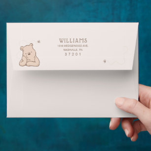 Classic Winnie the Pooh   Baby Shower Envelope