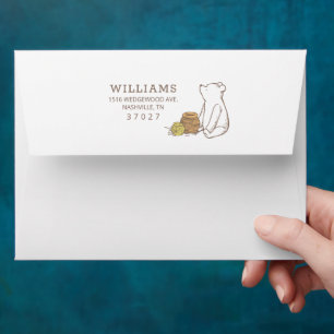 Classic Winnie the Pooh Baby Shower Envelope