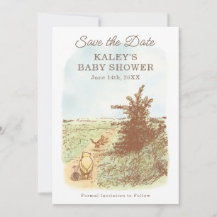 Classic Winnie the Pooh Baby Shower Save the Date