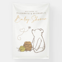 Classic Winnie the Pooh Baby Shower Welcome Sign