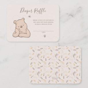 Classic Winnie the Pooh Books Diaper Raffle Place Card