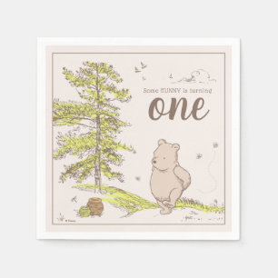 Classic Winnie the Pooh First Birthday Napkin