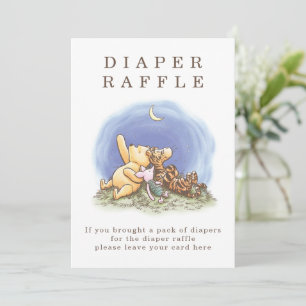 Classic Winnie The Pooh Over the Moon Baby Shower Invitation
