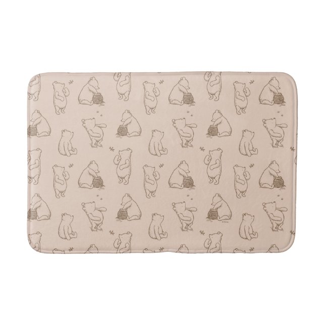 Classic Winnie the Pooh Pattern Bath Mat (Front)