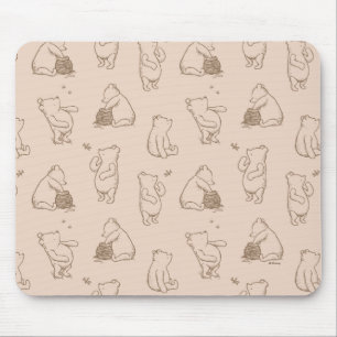 Classic Winnie the Pooh Pattern Mouse Pad