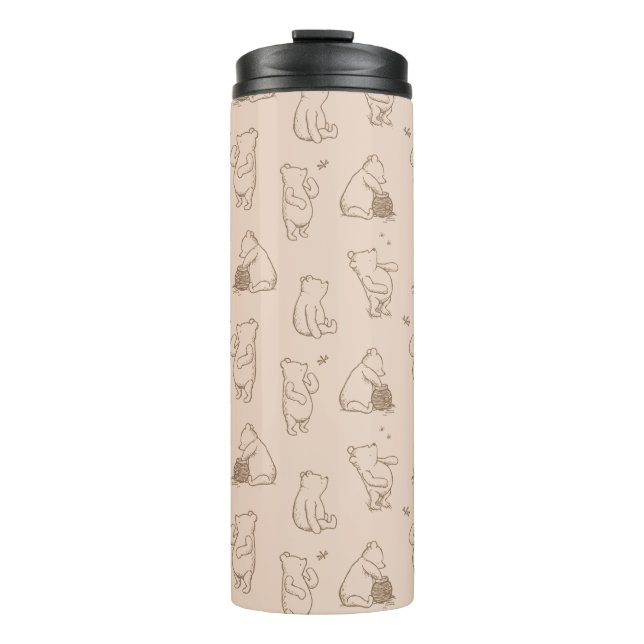 Classic Winnie the Pooh Pattern Thermal Tumbler (Front)