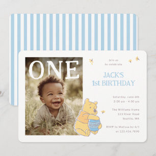 Classic Winnie the Pooh PhotoPop Birthday Invitation