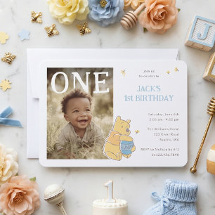 Classic Winnie the Pooh PhotoPop Birthday Invitation
