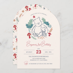 Classic Winnie the Pooh & Piglet Invitation