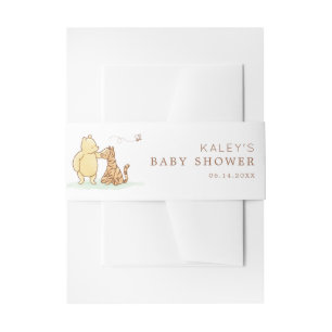 Classic Winnie the Pooh & Tigger Baby Shower Invitation Belly Band