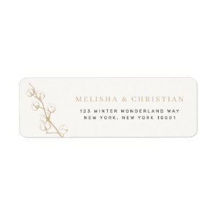 Classic Winter Cotton Gold and Navy Wedding Return