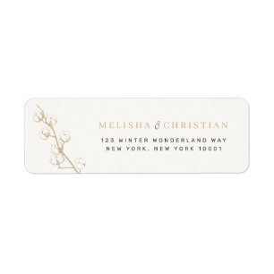 Classic Winter Cotton Gold and Navy Wedding Return