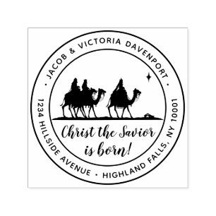 Classic Wise Men Nativity Christmas Return Address Self-inking Stamp