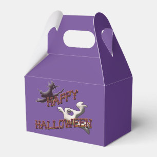 Classic Witch and Ghost Spooky Happy Halloween Favor Box