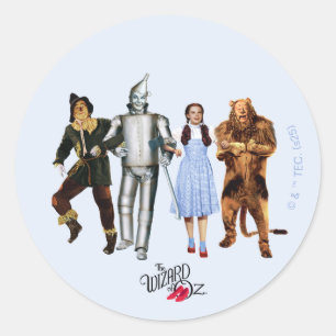 Classic Wizard of Oz Characters Round Sticker