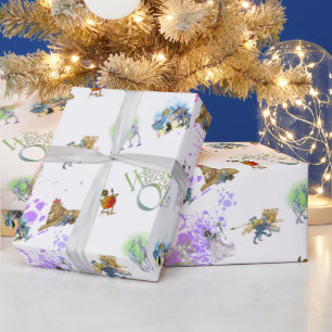 Classic Wizard of Oz Christmas Splat Wrap Paper