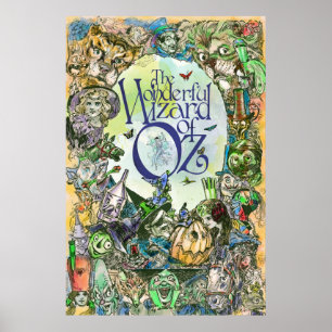 CLASSIC WIZARD OF OZ POSTER- all book characters! Poster