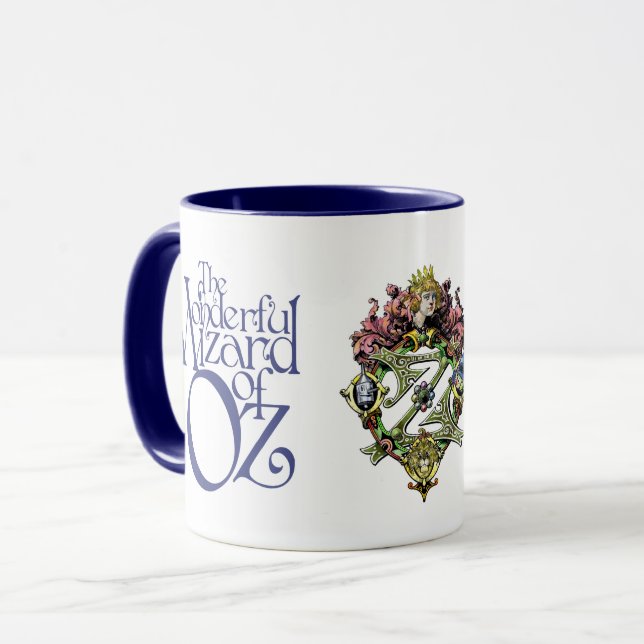 Classic Wizard of Oz Royalty Blue & White Mug (Front Left)