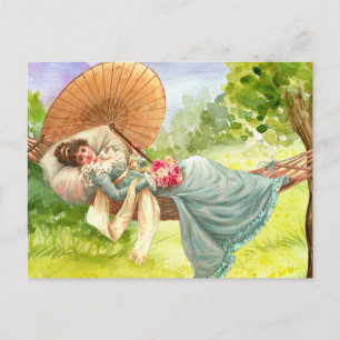  Classic Women Ladies Fine Art Painting Poster Postcard