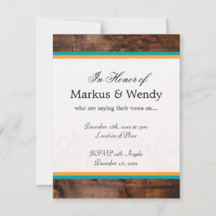 Classic Wood Trim Invitation